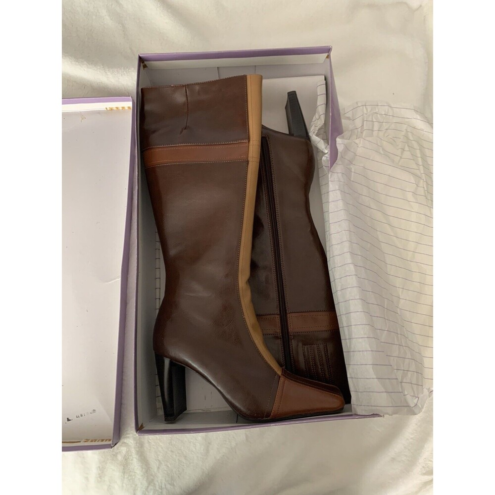 Vintage 1990's New York Transit 7M Multi Color Blocking Boots